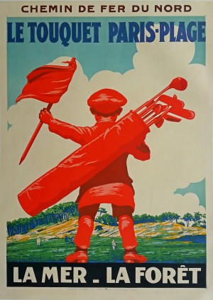 Original vintage poster golf Le Touquet Paris-Plage Chemin de fer du Nord